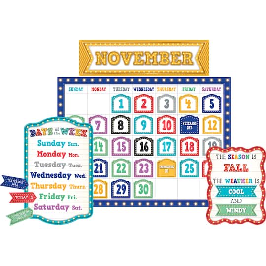 Teacher Created Resources Marquee Calendar Bulletin Board Set